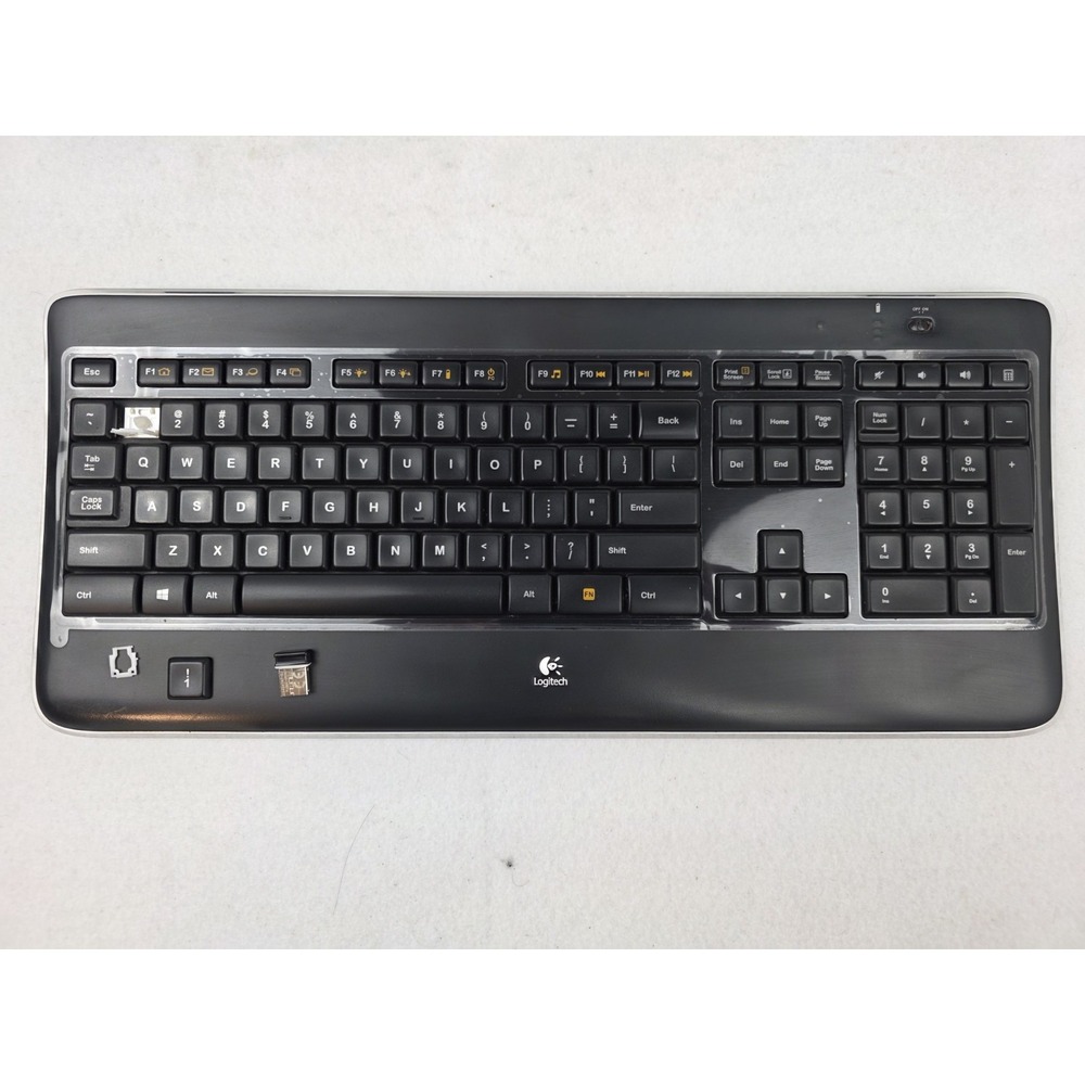 Logitech K800‎ Illuminated Lit Up Wireless Keyboard With Dongle - Working *READ*